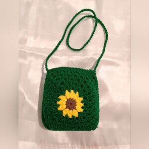 Crochet sunflower bag